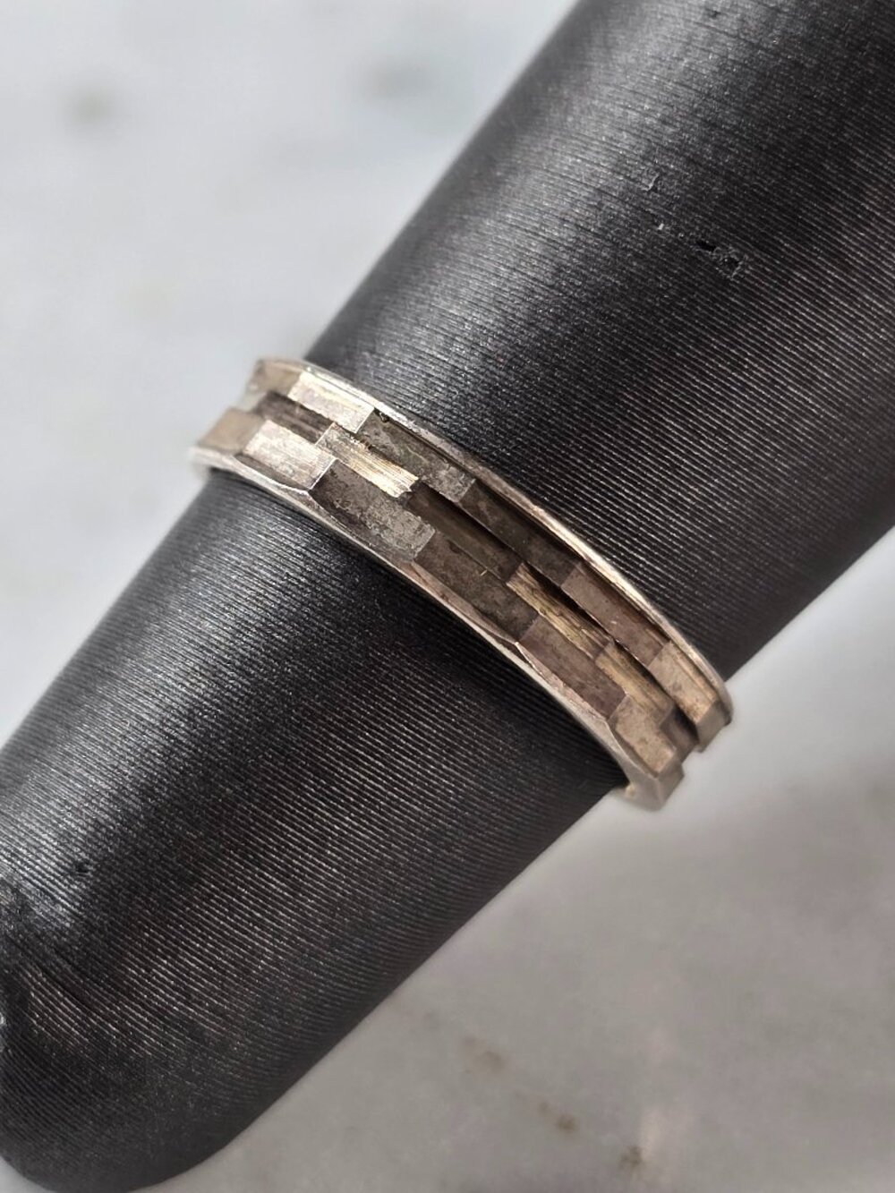 Womens Girls Vintage Estate Sterling Silver Modernist Ring 1.3g E4153
